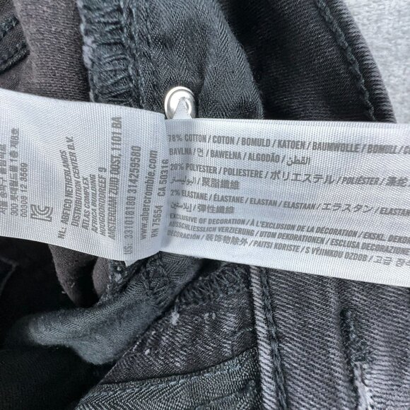 Hollister Super Skinny Jeans Womens Size W29X32L Advanced Stretch Mid Rise Black - Picture 7 of 13